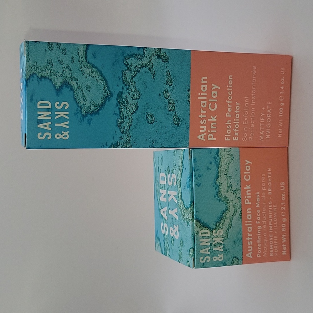 Sand& Sky Perfect Skin Bundle. Australian Pink Clay Face Mask Set NEW - Picture 2 of 16